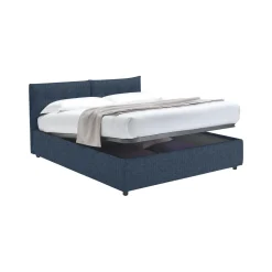 Letti Contenitore|Letti Singoli > Dmora Letto Singolo Sfoderabile Contenitore, Dimensione Materasso 90x200 cm - Oncino Blu