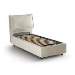 Letti Singoli|Letti Contenitore > Dmora Letto singolo con contenitore 95x205cm in legno - Alto Beige