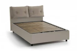 Letto singolo con contenitore tortora 95x205cm comodo - Anzi