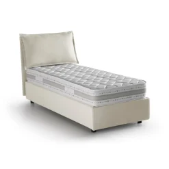 Letti Singoli|Letti Contenitore > Dmora Letto singolo contenitore 105x205cm rete inclusa - Ajan Beige