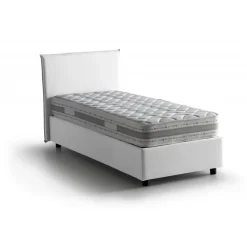 Letti Singoli|Camera Da Letto > Dmora Letto singolo contenitore 105x205cm sfoderabile - Aigor Bianco