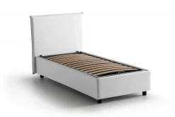 Letti Singoli|Camera Da Letto > Dmora Letto singolo contenitore 105x205cm sfoderabile - Aigor Bianco