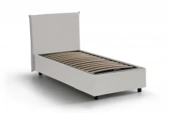 Letti Singoli|Letti Contenitore > Dmora Letto singolo contenitore 95x205cm comodo - Arcisate Bianco