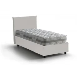 Letti Singoli|Letti Contenitore > Dmora Letto singolo contenitore 95x205cm elegante - Anzi Bianco