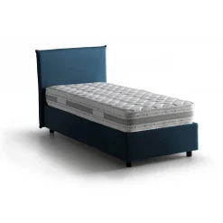 Letti Singoli|Letti Contenitore > Dmora Letto singolo contenitore 105x215cm rete inclusa - Acetico Blu