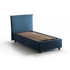 Letti Singoli|Letti Contenitore > Dmora Letto singolo contenitore 95x215cm rete inclusa - Azzurrino Blu