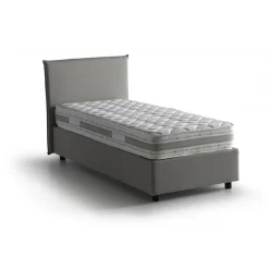 Letti Singoli|Letti Contenitore > Dmora Letto singolo contenitore 105x205cm rete in legno - Aigor Grigio