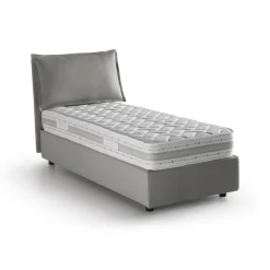 Letto singolo contenitore grigio 105x215cm in legno - Arzon
