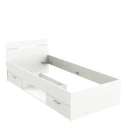 Letto singolo economico bianco opaco 94x204cm adatto per materasso 200x90 cm - Zone