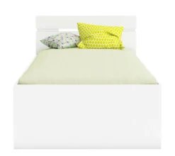 Letto singolo economico bianco opaco 94x204cm adatto per materasso 200x90 cm - Zone