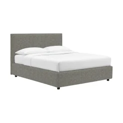 Letti Contenitore|Letti Singoli > Dmora Letto Singolo Sfoderabile Contenitore, Dimensione Materasso 90x190 cm - Ripi Grigio Cenere