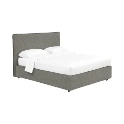 Letti Contenitore|Letti Singoli > Dmora Letto Singolo Sfoderabile Contenitore, Dimensione Materasso 90x200 cm - Cerzeto Grigio Cenere