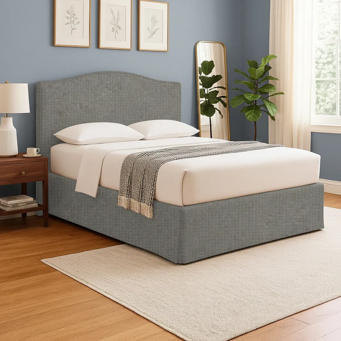 Letto Singolo Grigio Cenere Sfoderabile Contenitore, Dimensione Materasso 90x200 cm - Copparo