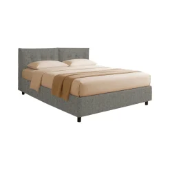 Letti Contenitore|Letti Singoli > Dmora Letto Singolo Sfoderabile Contenitore, Dimensione Materasso 90x200 cm - Oncino Grigio Cenere