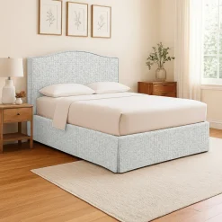 Letti Contenitore|Letti Singoli > Dmora Letto Singolo Sfoderabile Contenitore, Dimensione Materasso 90x190 cm - Quisquina Grigio Chiaro