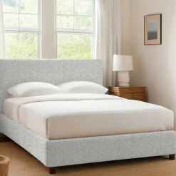 Letti Contenitore|Letti Singoli > Dmora Letto Singolo Sfoderabile Contenitore, Dimensione Materasso 90x190 cm - Ripi Grigio Chiaro