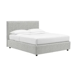 Letti Contenitore|Letti Singoli > Dmora Letto Singolo Sfoderabile Contenitore, Dimensione Materasso 90x190 cm - Ripi Grigio Chiaro