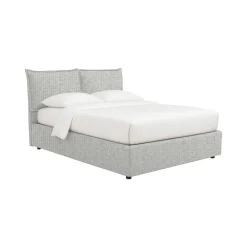 Letti Contenitore|Letti Singoli > Dmora Letto Singolo Sfoderabile Contenitore, Dimensione Materasso 90x190 cm - Sinio Grigio Chiaro