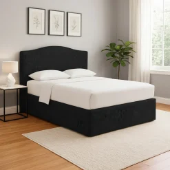 Letti Contenitore|Letti Singoli > Dmora Letto Singolo Sfoderabile Contenitore, Dimensione Materasso 90x190 cm - Quisquina Grigio Scuro