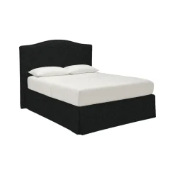 Letti Contenitore|Letti Singoli > Dmora Letto Singolo Sfoderabile Contenitore, Dimensione Materasso 90x190 cm - Quisquina Grigio Scuro
