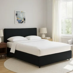 Letti Contenitore|Letti Singoli > Dmora Letto Singolo Sfoderabile Contenitore, Dimensione Materasso 90x200 cm - Cerzeto Grigio Scuro