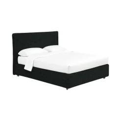 Letti Contenitore|Letti Singoli > Dmora Letto Singolo Sfoderabile Contenitore, Dimensione Materasso 90x200 cm - Cerzeto Grigio Scuro