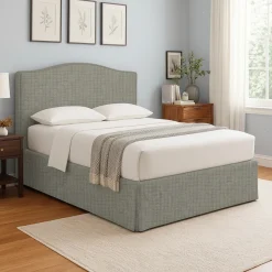 Letti Contenitore|Letti Singoli > Dmora Letto Singolo Grigio Sfoderabile Contenitore, Dimensione Materasso 90x200 cm - Iudica Grigio Sabbia