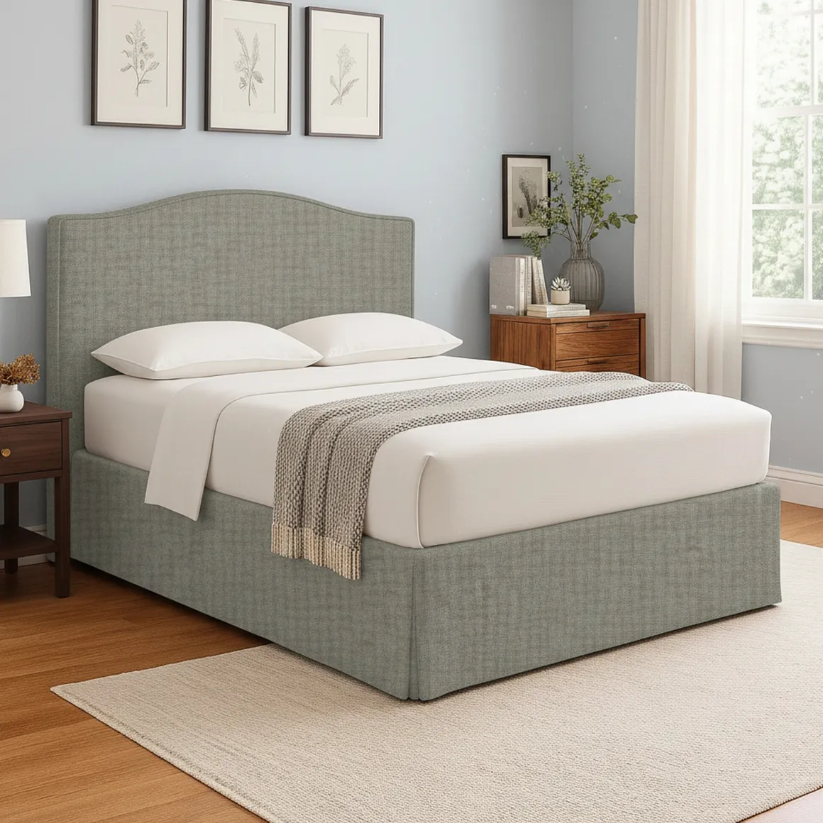 Letto Singolo Grigio Sfoderabile Contenitore, Dimensione Materasso 90x200 cm - Copparo