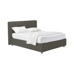 Letti Contenitore|Letti Singoli > Dmora Letto Singolo Grigio Tortora Sfoderabile Contenitore, Dimensione Materasso 90x200 cm - Lapedona Grigio Antracite