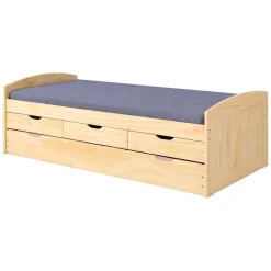 Letto Singolo Marrone Rovere Contenitore Dimensione Materasso 90x200 cm, Singolo - Tavullia