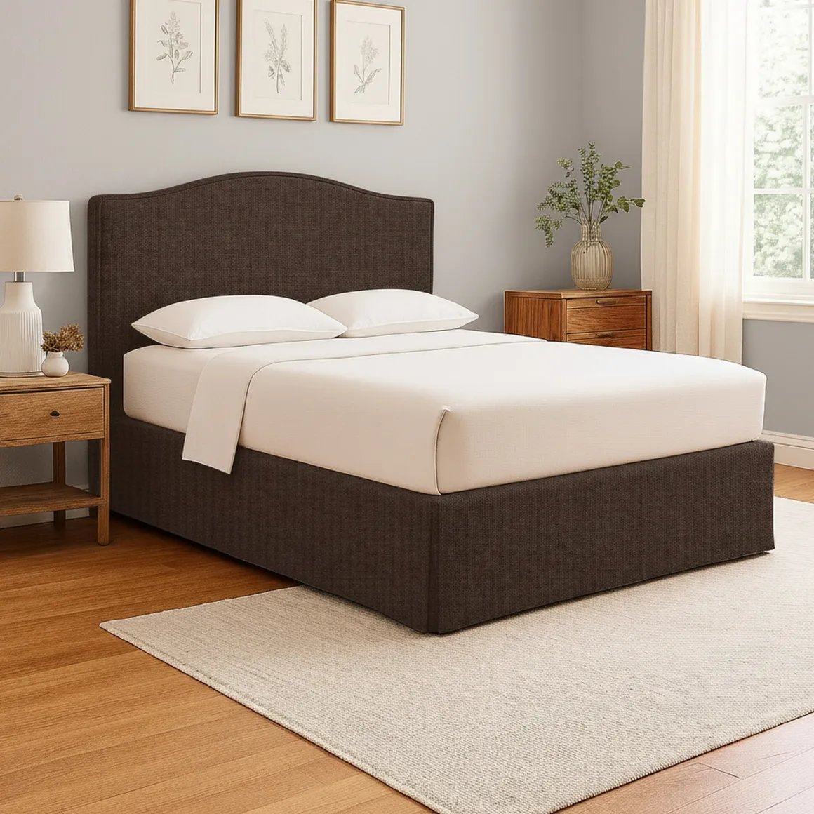 Letto Singolo Marrone Sfoderabile Contenitore, Dimensione Materasso 90x190 cm - Orvieto