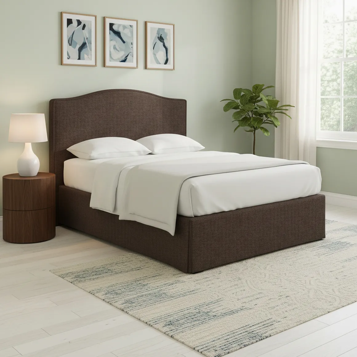 Letto Singolo Marrone Sfoderabile Contenitore, Dimensione Materasso 90x200 cm - Copparo