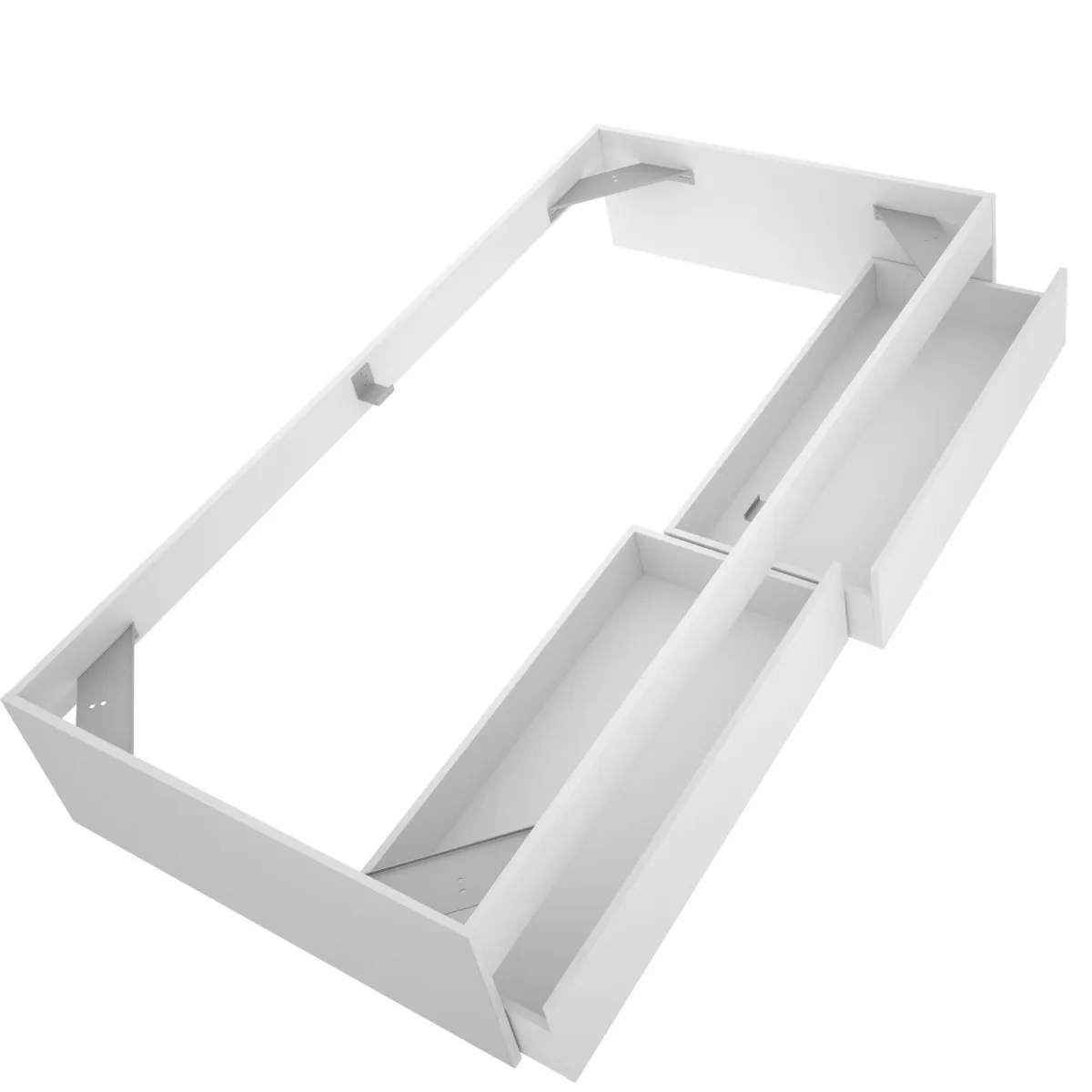 Letti Contenitore|Letti Singoli > Dmora Letto singolo moderno 194x95cm adatto per materasso 90x190 cm - Neki Bianco