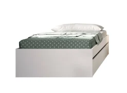 Letti Contenitore|Letti Singoli > Dmora Letto singolo moderno 194x95cm adatto per materasso 90x190 cm - Neki Bianco