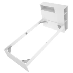 Letto singolo moderno bianco 218x99cm adatto per materasso 90x190 cm - Crispina