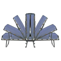 Letti Pieghevoli|Camera Da Letto > Dmora Letto singolo pieghevole sfoderabile 200x80cm - Ascea Blu