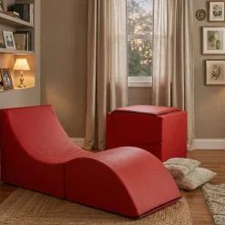 Letto singolo pieghevole 130x50cm rosso - Arbil