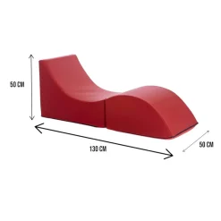 Letto singolo pieghevole 130x50cm rosso - Arbil