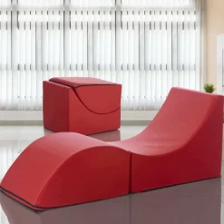 Letto singolo pieghevole 130x50cm rosso - Arbil