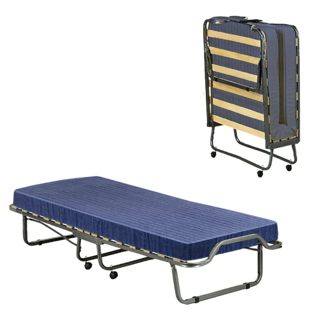 Letto singolo pieghevole 200x80cm blu - Citrino