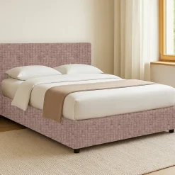 Letti Contenitore|Letti Singoli > Dmora Letto Singolo Sfoderabile Contenitore, Dimensione Materasso 90x190 cm - Fiumalbo Rosa Antico