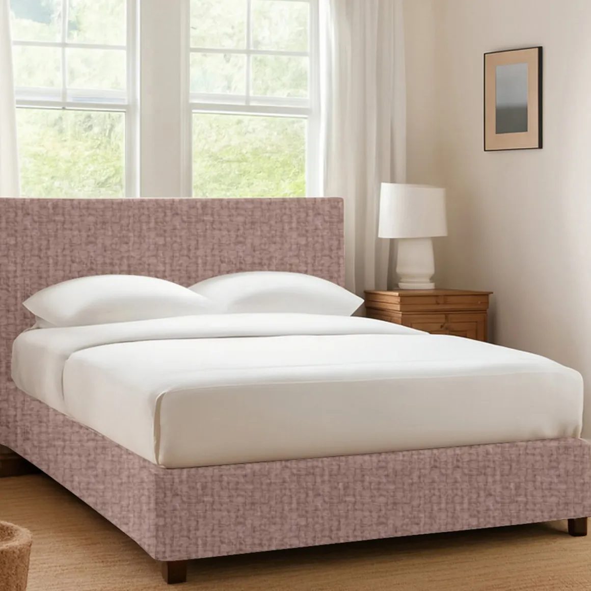 Letti Contenitore|Letti Singoli > Dmora Letto Singolo Sfoderabile Contenitore, Dimensione Materasso 90x190 cm - Ripi Rosa Antico