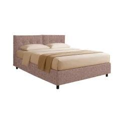 Letto Singolo Rosa Antico Sfoderabile Contenitore, Dimensione Materasso 90x200 cm - Nocara