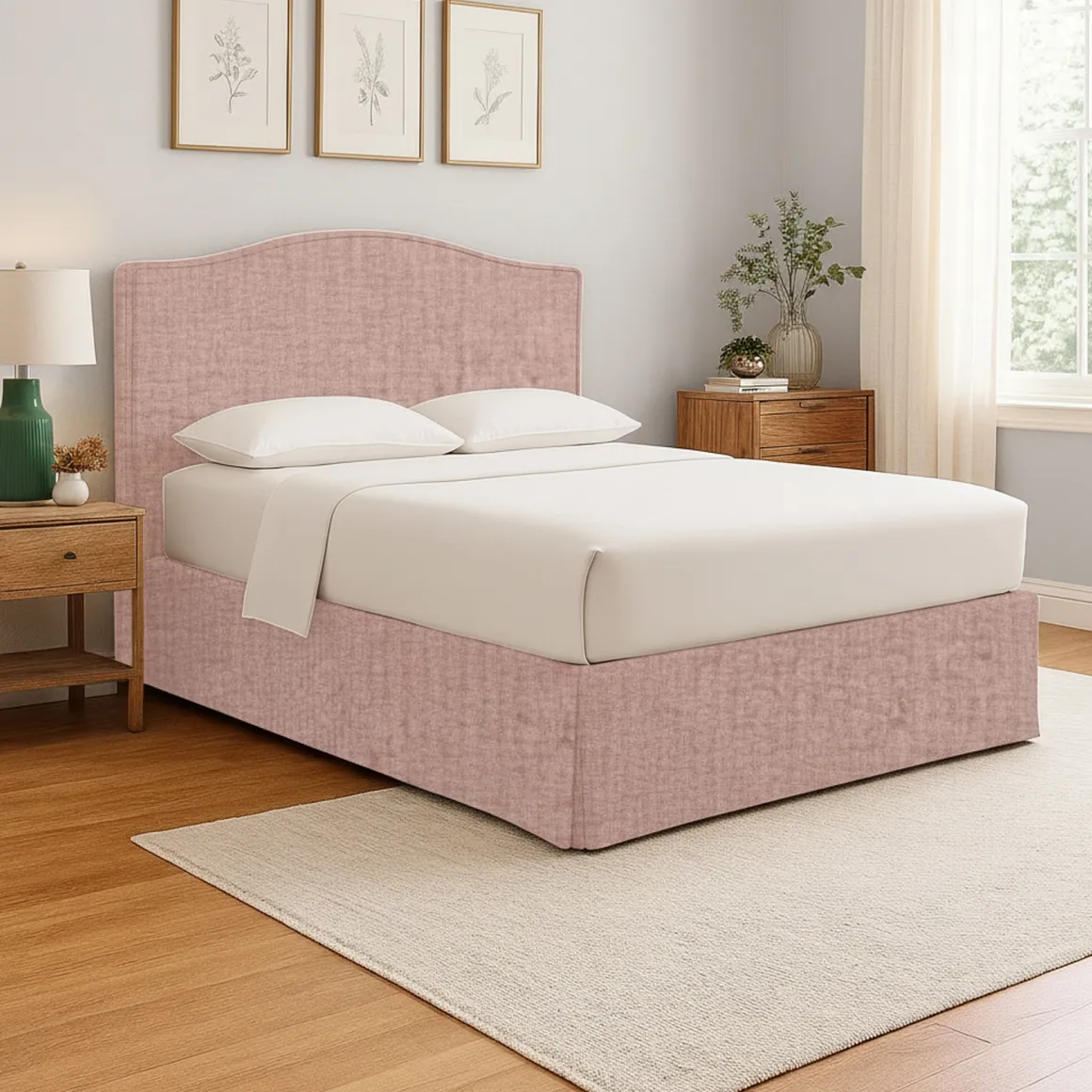 Letto Singolo Rosa Sfoderabile Contenitore, Dimensione Materasso 90x190 cm - Orvieto