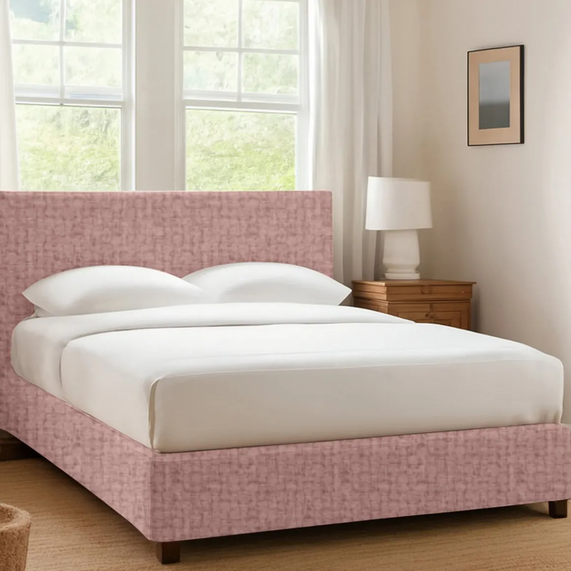 Letti Contenitore|Letti Singoli > Dmora Letto Singolo Sfoderabile Contenitore, Dimensione Materasso 90x190 cm - Ripi Rosa