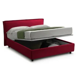 Letto Singolo Rosso Materasso Incluso Sfoderabile, Contenitore Made in Italy - Atrelmo