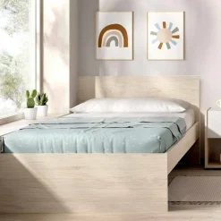 Letto singolo rovere 194x95cm adatto per materasso 90x190 cm - Haikui