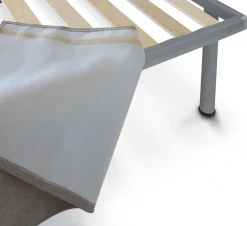Letto singolo tortora 80x190cm materasso incluso - Ascra