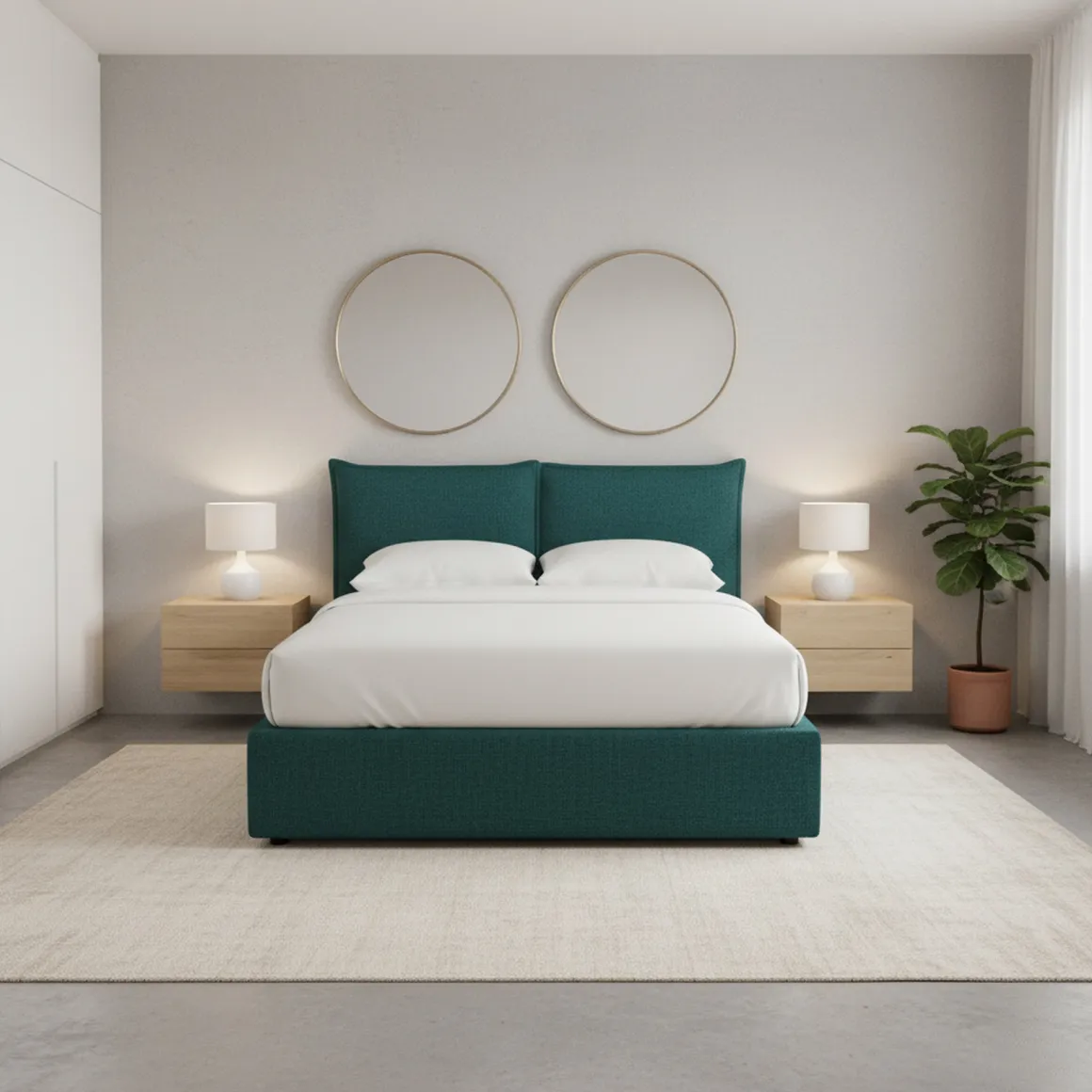Letti Contenitore|Letti Singoli > Dmora Letto Singolo Sfoderabile Contenitore, Dimensione Materasso 90x200 cm - Maccagno Verde Petrolio