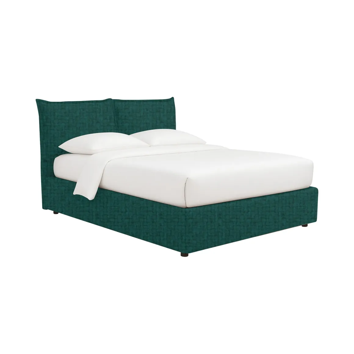 Letti Contenitore|Letti Singoli > Dmora Letto Singolo Sfoderabile Contenitore, Dimensione Materasso 90x200 cm - Maccagno Verde Petrolio